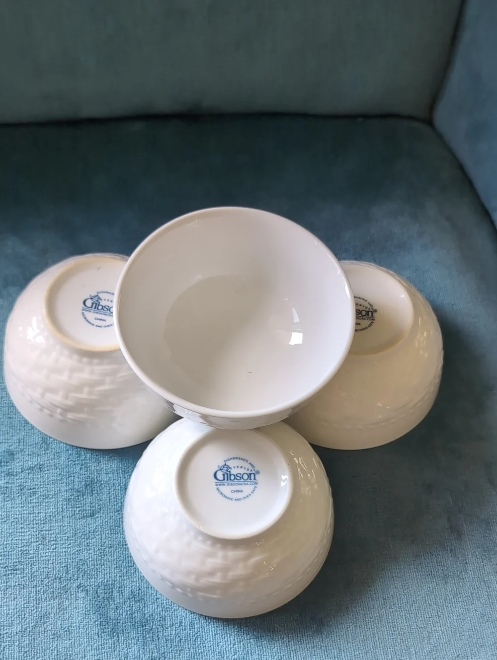 Gibson - White Ceramic Serving Bowls - Set of 4